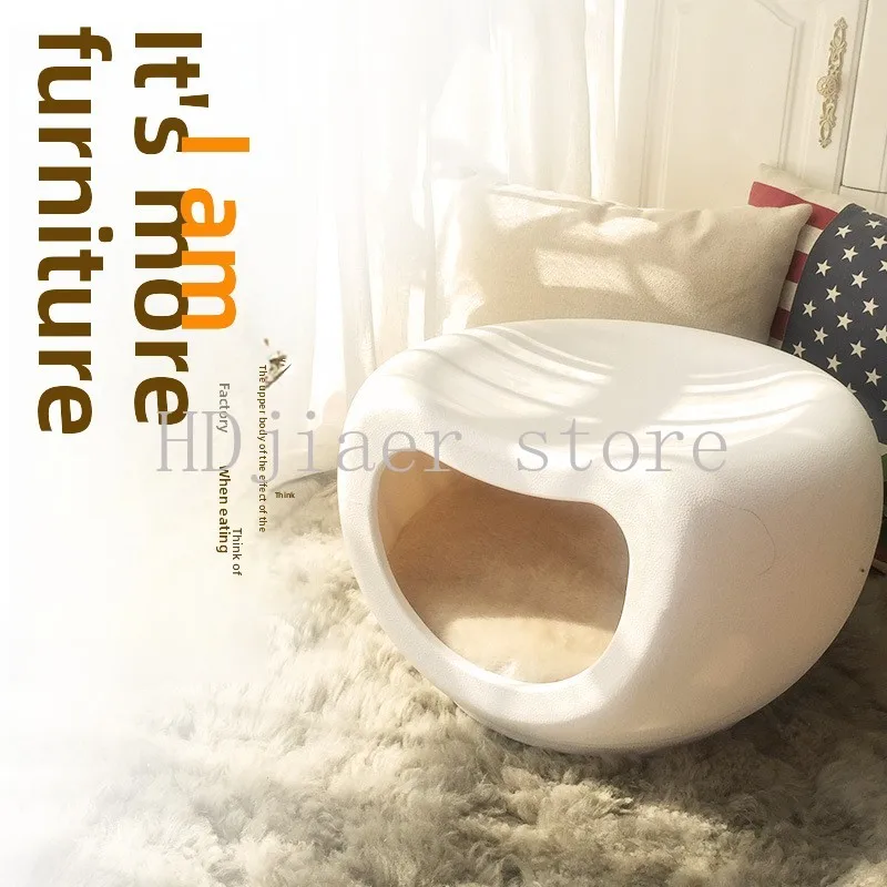 

Four Seasons Universal Semi-Enclosed Cat Bed Ottoman Cat House Pet Warm Nest Cat Furniture for Cats