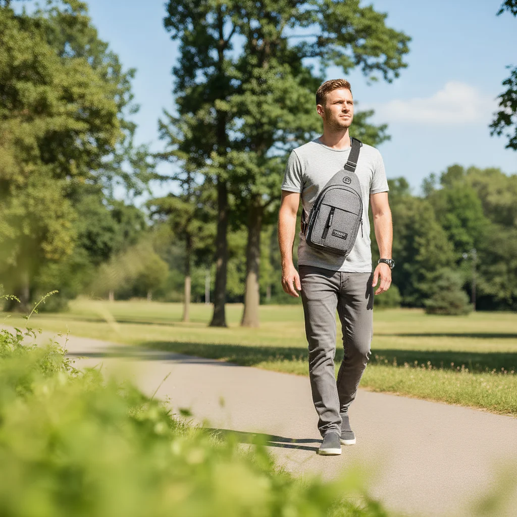 

New Men's Chest Bag Multi-Functional Large Capacity Sports Outdoor Casual Shoulder Crossbody Backpack