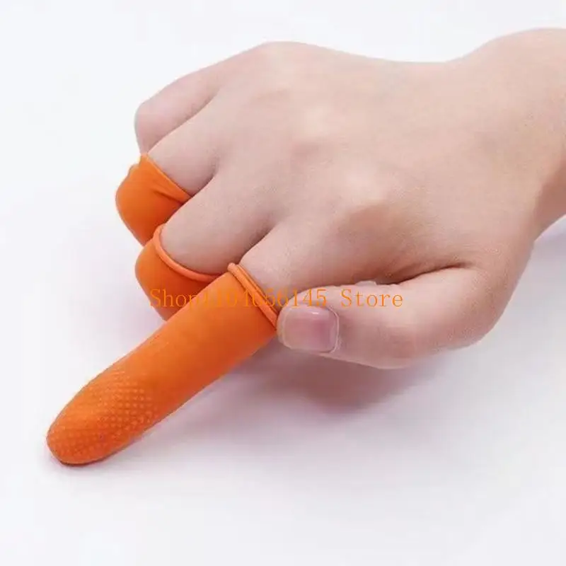5asd Breathable Latex Finger Cots Protectors With Nonslip Dots For Laboratory Work And Industrial Applications