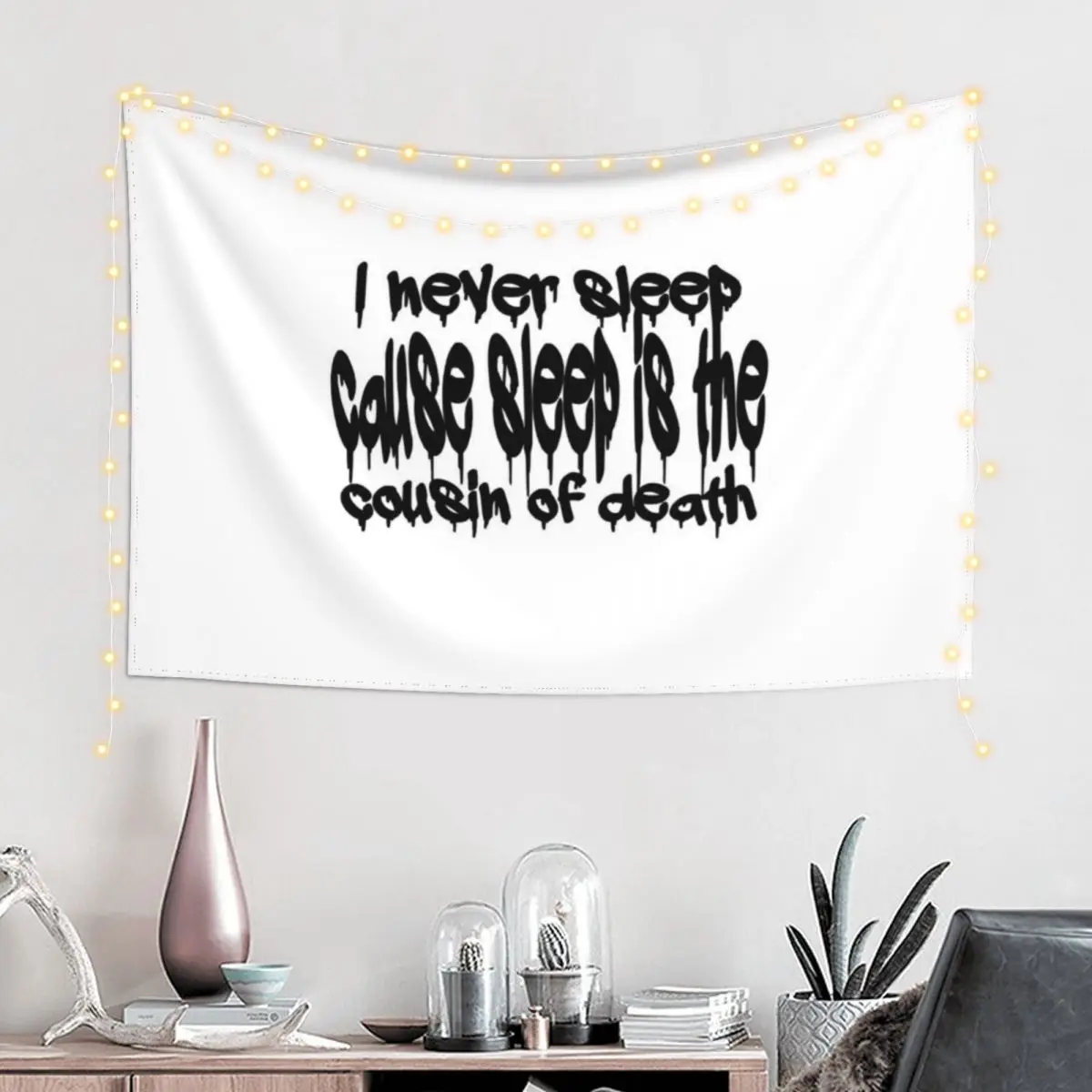 

Nas - I never sleep cause sleep is the cousin of death Tapestry Decor Home Decorations For Your Bedroom Tapestry