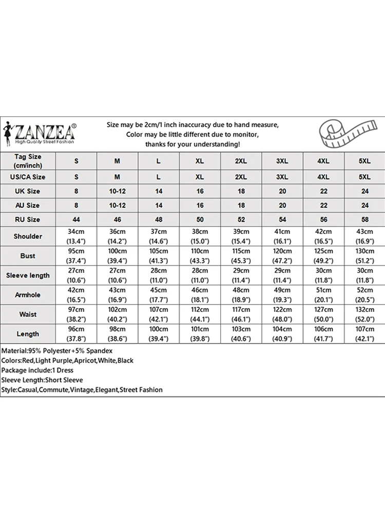 فساتين نسائية أنيقة مُزينة بطباعة 2025 ZANZEA فستان مناسبات صيفي غير رسمي برقبة دائرية للعمل بطول الركبة فستان صيفي أنيق للحفلات