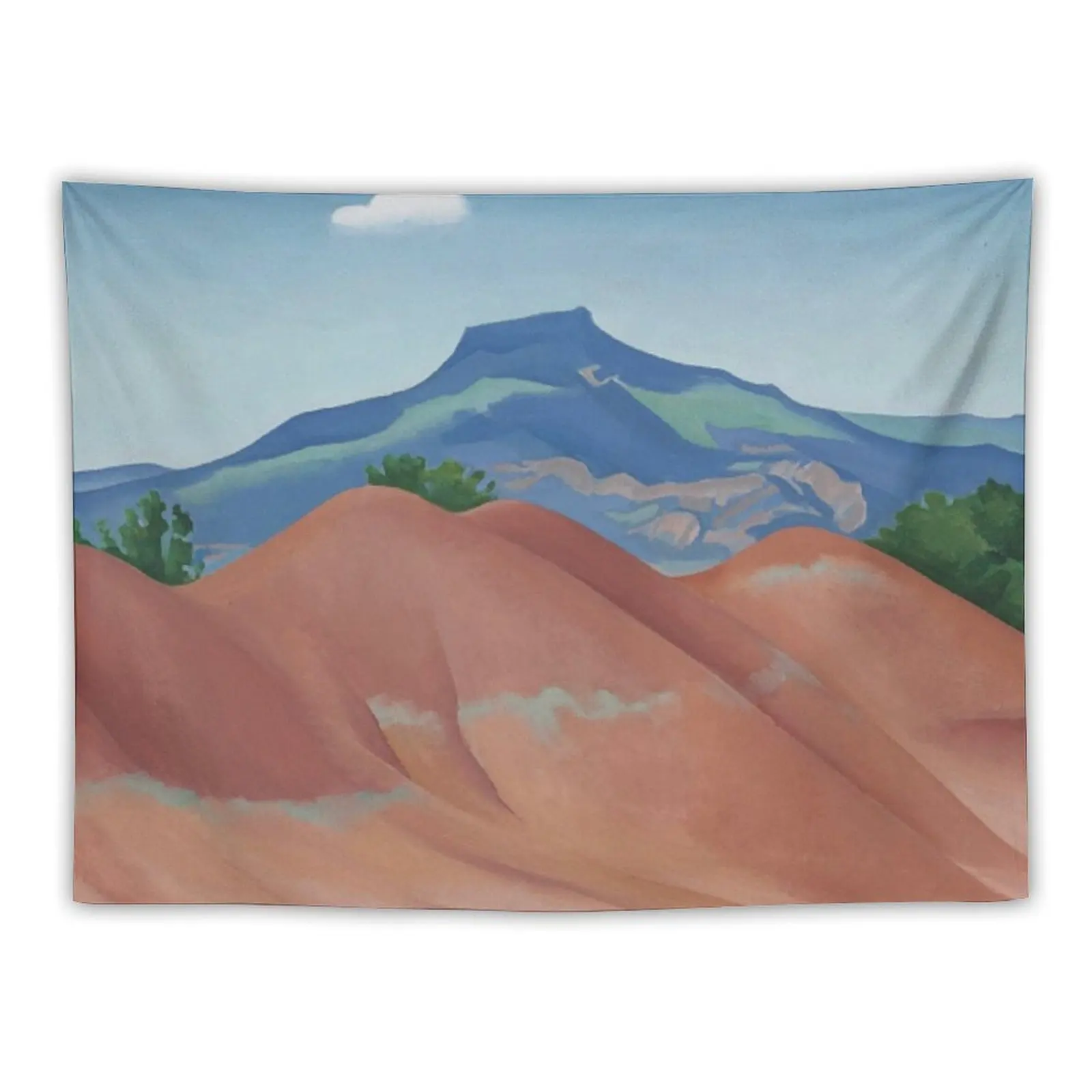 Georgia O'Keeffe Red Hills Tapestry Aesthetic Home Decor Living Room Decoration Aesthetic Decoration Tapestry