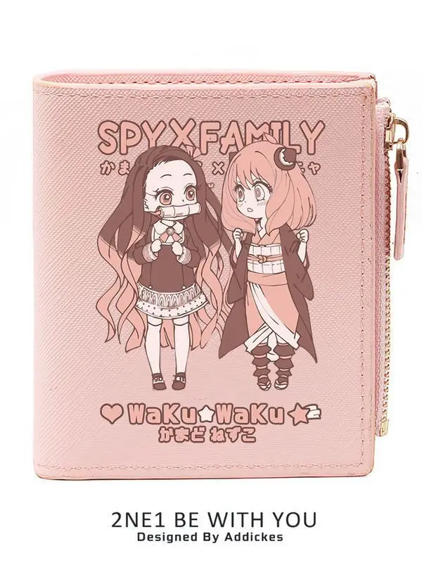 

Aniya Nezuko Spy X Family Demon Slayer Student Wallet Card Holder Coin Purse Women Short Blade Anime