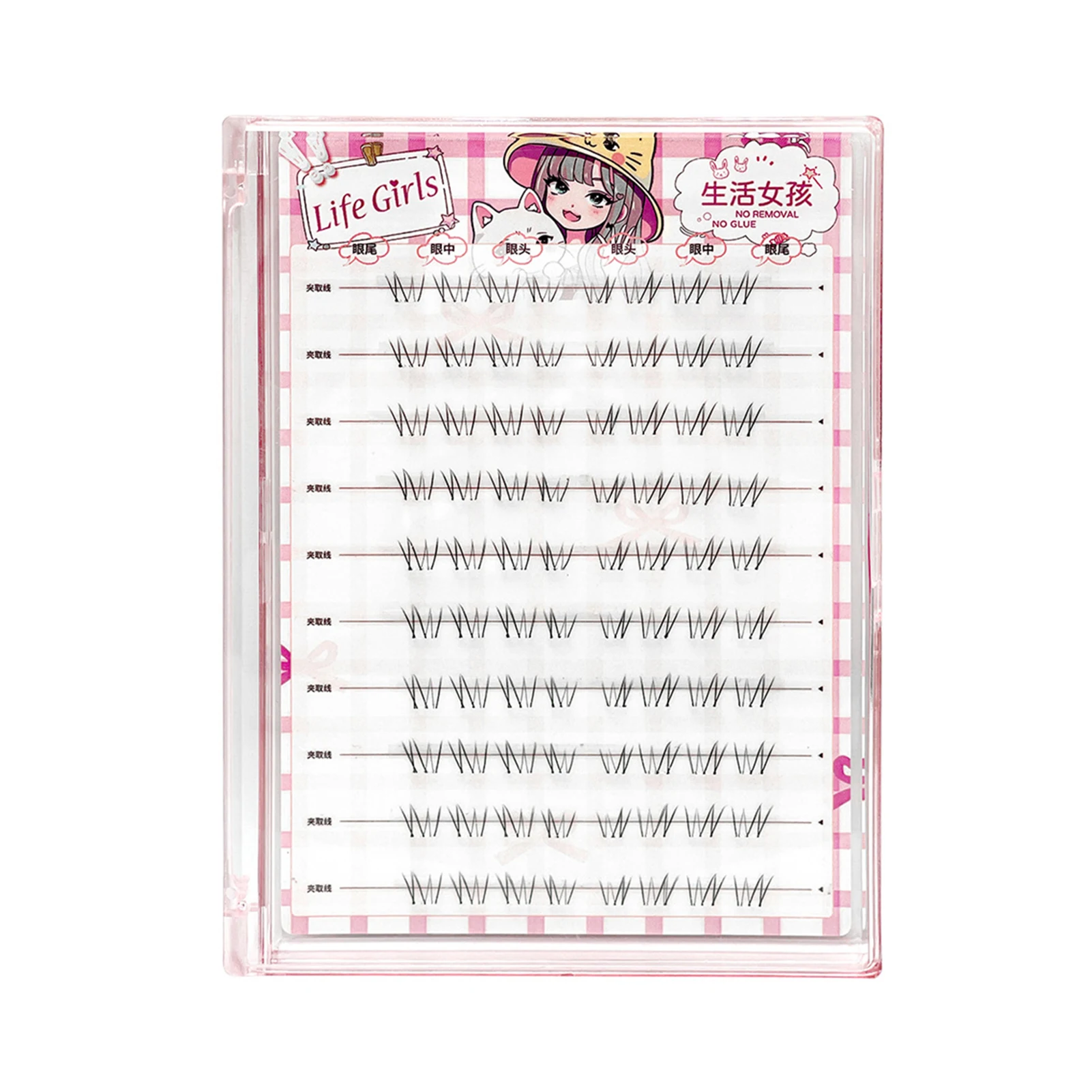 つけまつげの下に自然に装着するエクステンション、接着剤不要、3-5mmの混合長さ、個別の下まつげ、DIYサロン、毎日のメイクアップ
