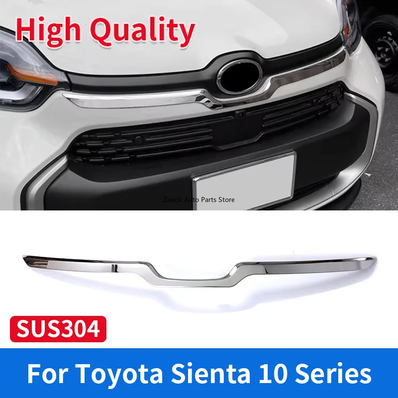 

Car Exterior Accessories 1 PCS Front Emblem Trim for Toyota Sienta 10 2022 2023 High Quality Stainless Steel Chrome Styling