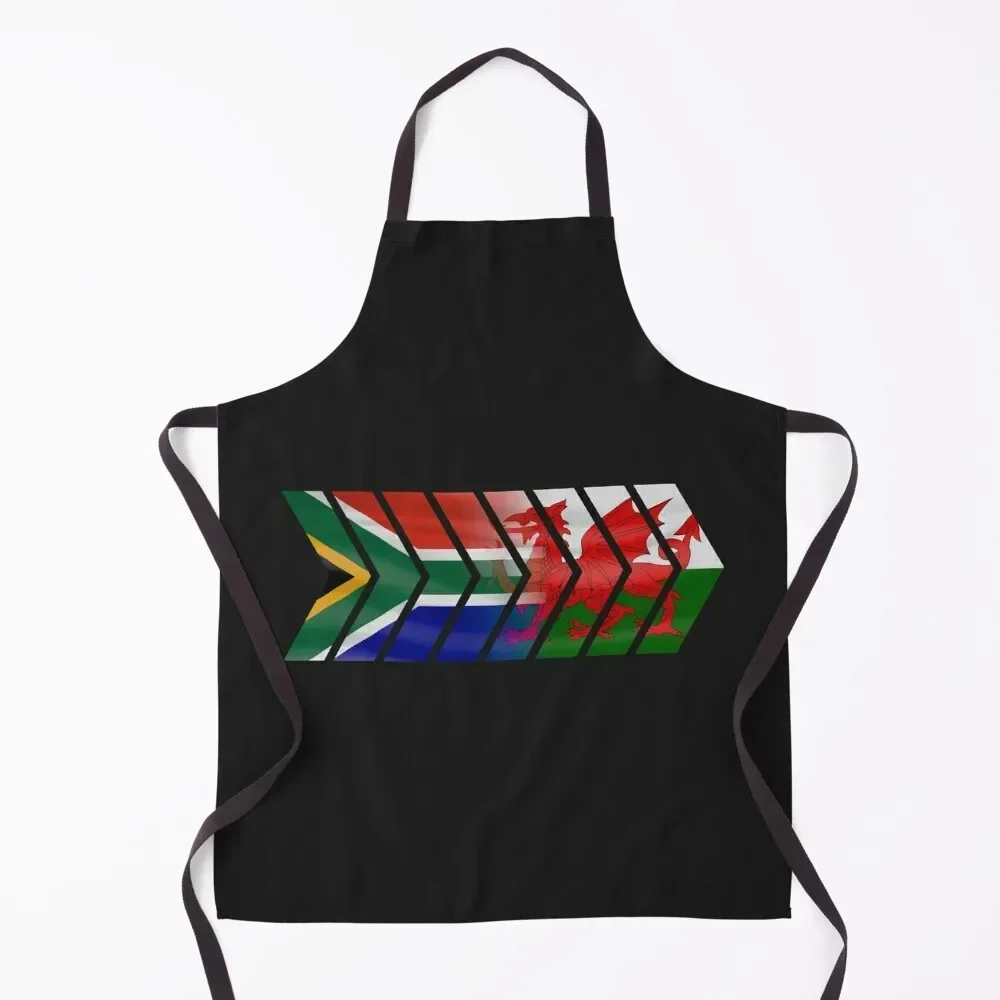 

South Africa Wales chevrons (CLEAN) Apron Kitchen Apras Man christmas Things For The Kitchen barber uniform Apron