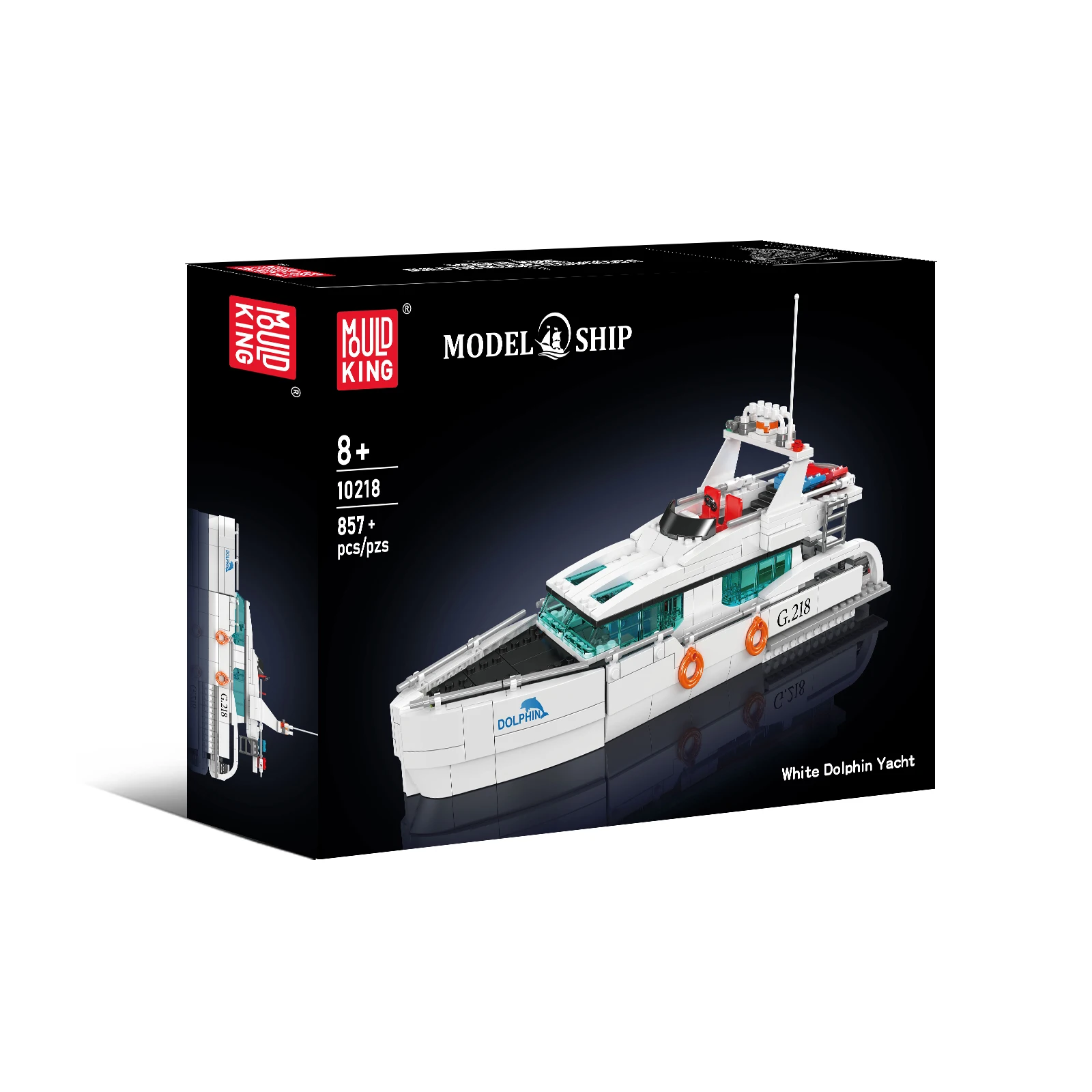 

MOULDKING Yacht/Fishing Boat Model Building Blocks Set - Educational Technocal Bricks Assembly Kit for Kids Gift 10185 10218