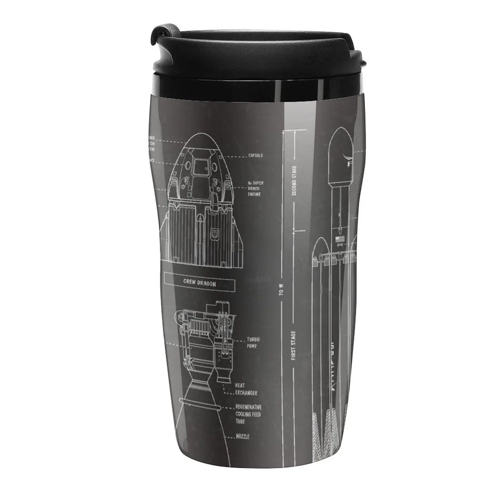 New SPACEX: Falcon 9 & Falcon Heavy (Blackboard) Travel Coffee Mug Unusual Tea Cup Espresso Shot Cup Coffee