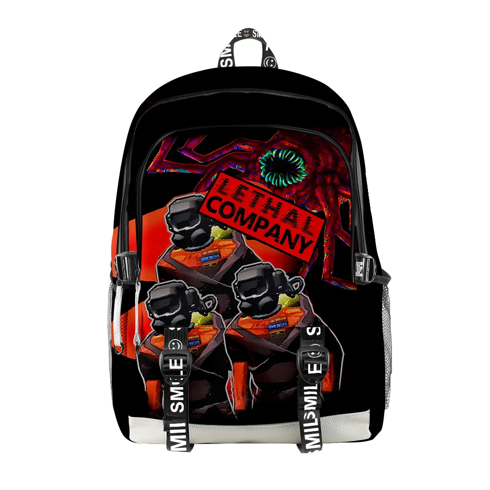 

Lethal Company Merch Zipper Backpack School Bag Unique Daypack 2024 Casual Traval Bag Oxford Cloth