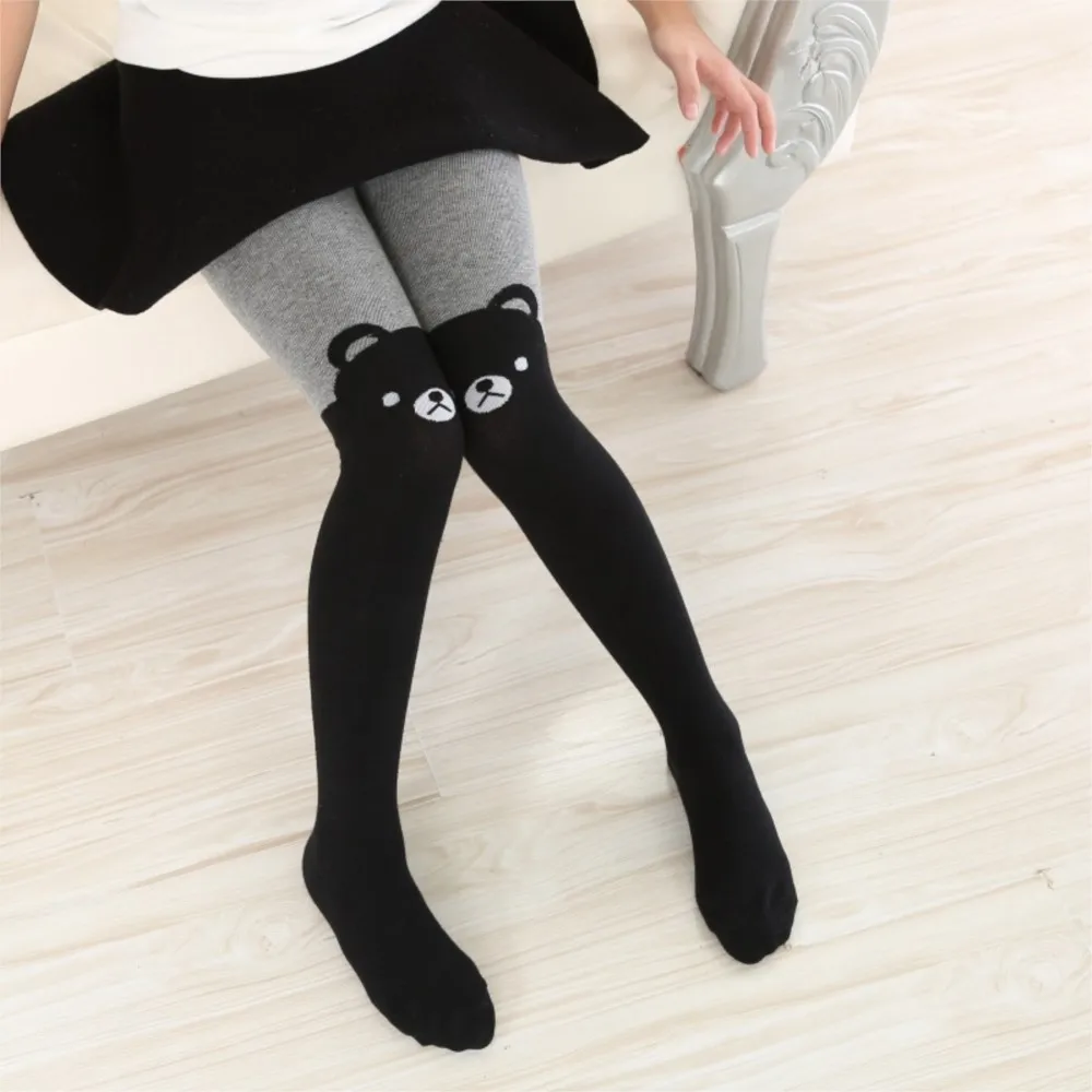 New Children\'s Cartoon Tights For Lovely Girls Patchwork Embroidery Designs Stockings Spring Pantyhose Baby Kawaii Tights