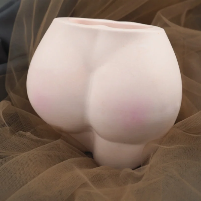 DIY Model Butt Flower Vase Silicone Molds Gypsum Pot Pen Holder Art Storage Decoration Desktop Ornament Resin Mold Handicrafts