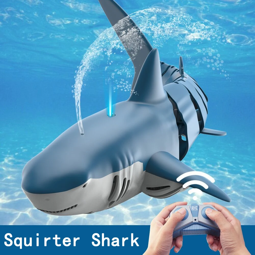 Remote Control Sharks Toy for Boys Kids Girls Rc Fish Animals Robot Water Pool Beach Play Sand Bath Toys 4 5 6 7 8 9 Years Old