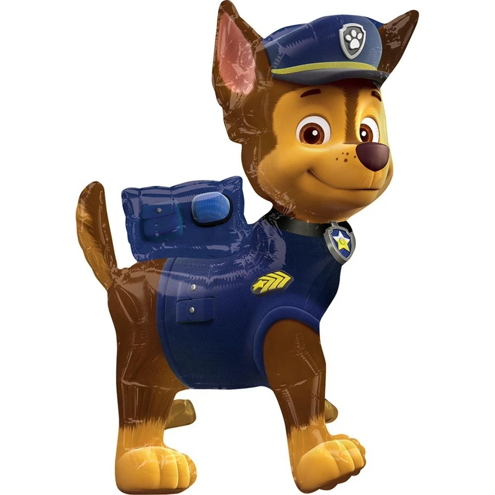Paw Patrol Chase Marshall 3D-Partyballon, Cartoon-Rettungshund-Thema, Dekorationszubehör, Aluminiumfolienballon, Kindergeburtstagsgeschenk