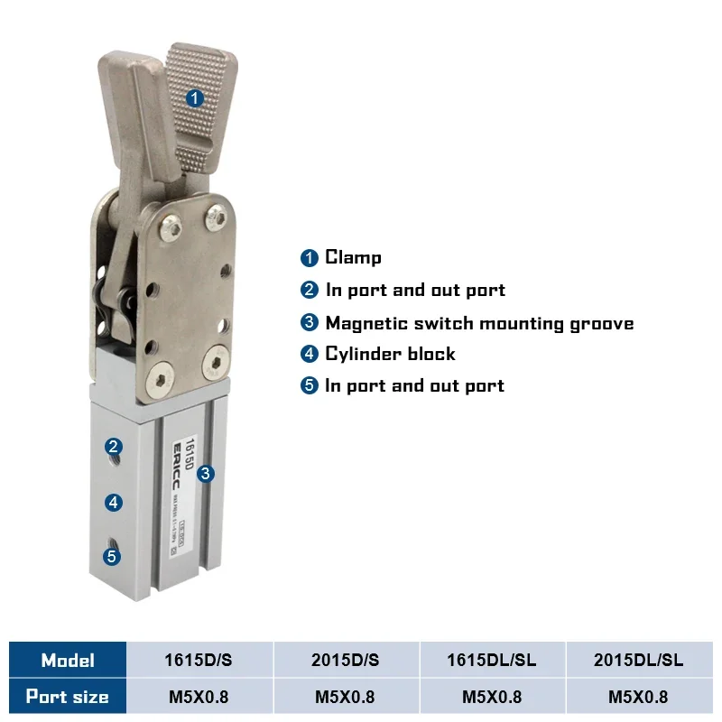 1615D 1615S 2015D 2015S Manipulator Accessories Fixture Double/Single Action pneumatic Cylinder