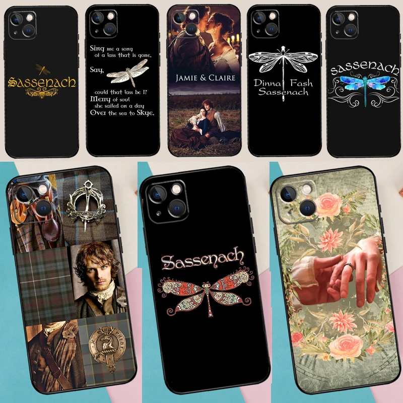 OUTLANDER TV Jamie Sassenach Dragonfly Bumper For iPhone 14 13 Pro Max 12 mini 11 Pro Max 6 7 8 Plus XS XR XS Max SE 2020 Cover