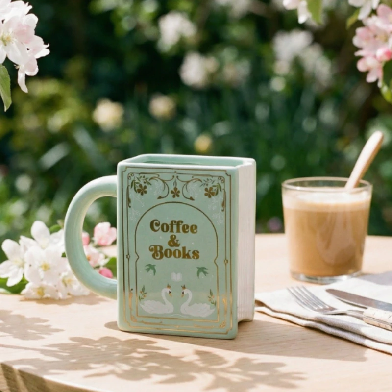 Benxing Ceramic Mug Artistic Style Printed Pattern Coffee Mug Water Cup for Tea and Coffee Home Kitchen Gift