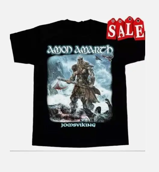 Amon Amarth band Jomsviking Black T Shirt Cotton