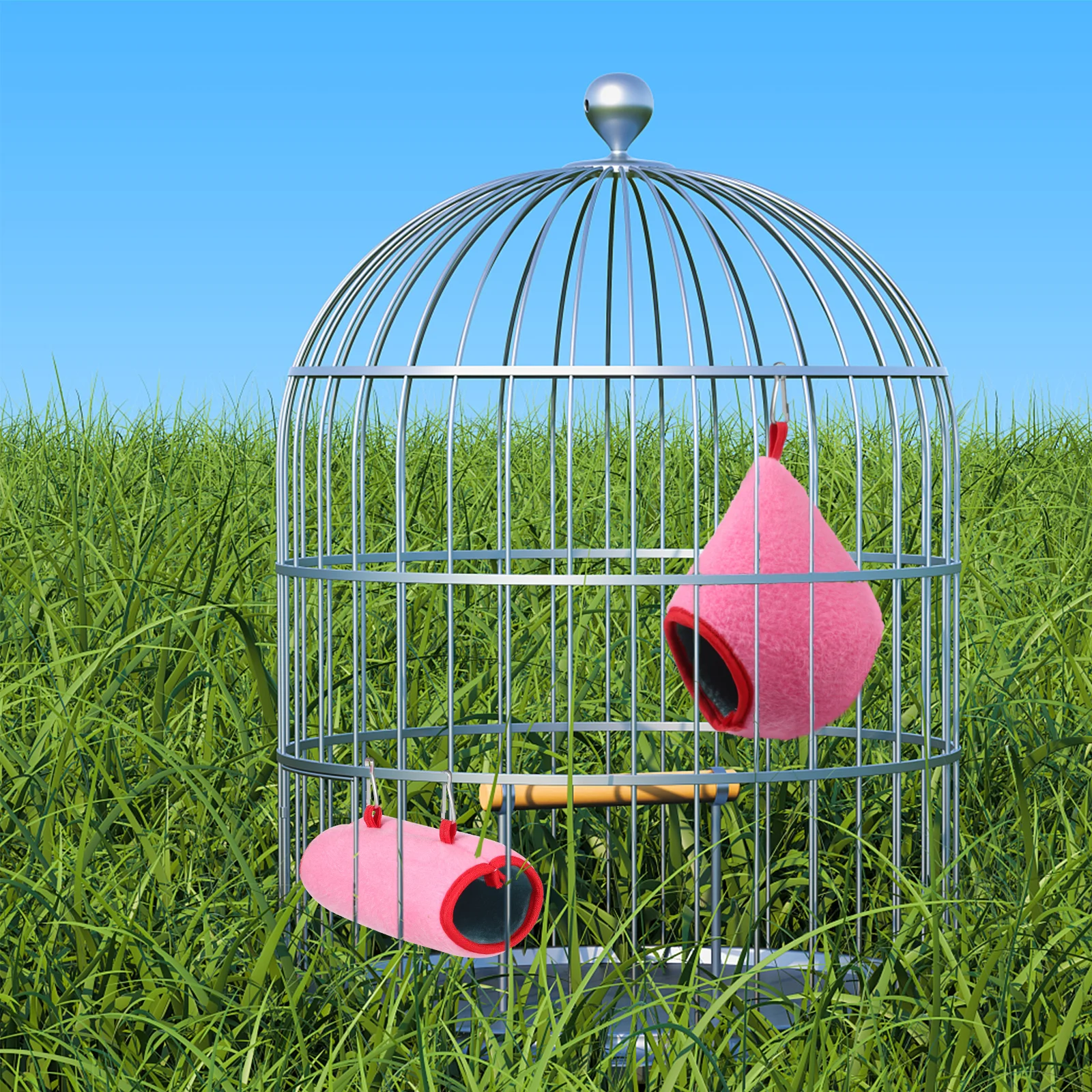 

s Pink Warm Cotton Nest Tunnel Hamster House Conch Bed Small Pets Resting Sleeping Accessories Pet Supplies Soft Comfortable