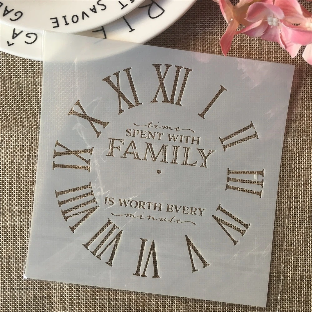 Clock Words Dial DIY Layering Stencil