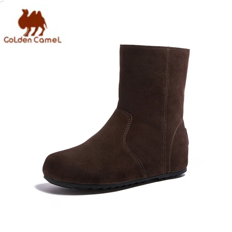 

Женская зимняя обувь GOLDEN CAMEL, хлопковые ботинки в стиле ретро, повседневные теплые модные зимние ботинки на флисовой подкладке для женщин