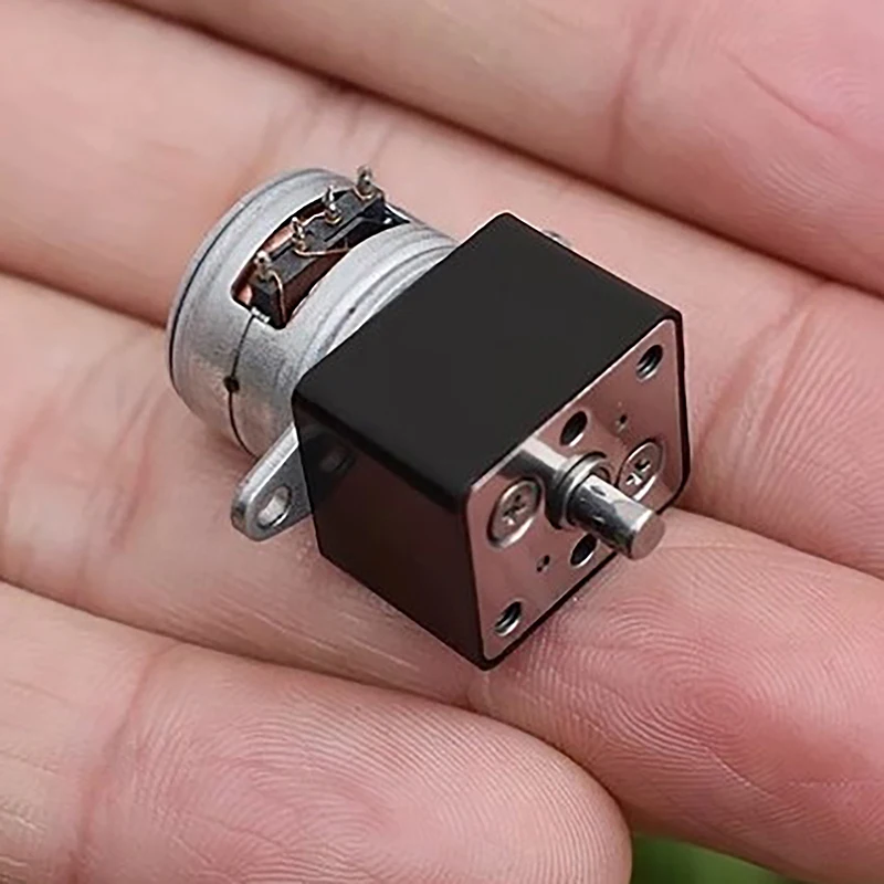 محرك علبة التروس المعدني الكامل الصغير - محرك صغير ثنائي الطور 4 أسلاك 15 مم للروبوتات التي تصنعها بنفسك وشاشة السيارة والكاميرا