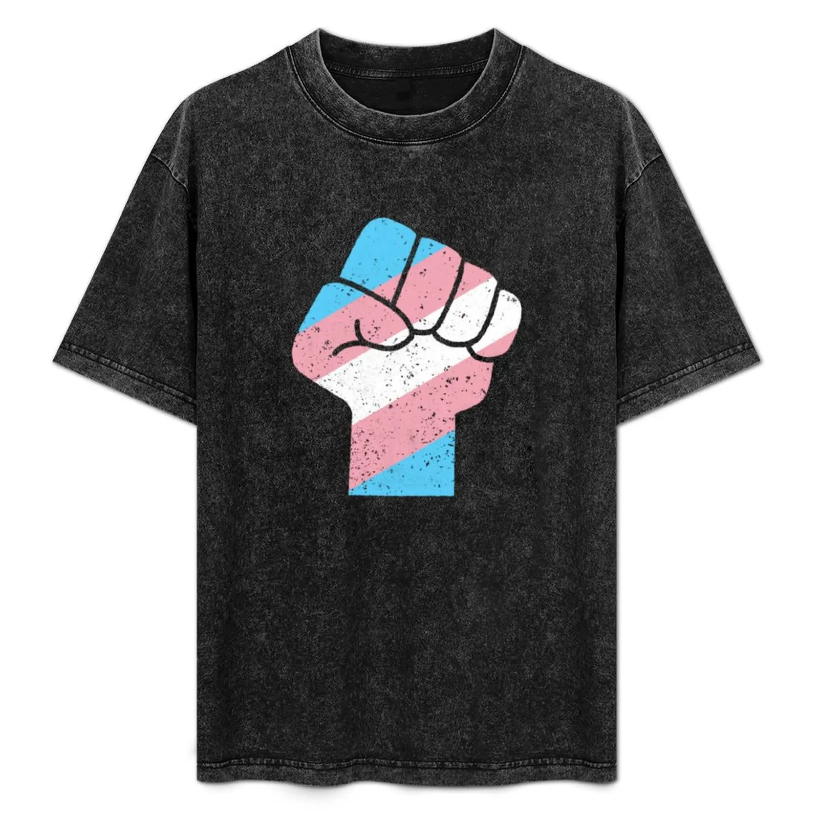 Trans Power - Transgender Flag Clenched Fist T-Shirt graphic shirts graphics mens designer clothes