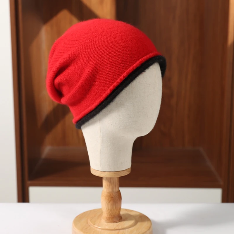 

Autumn And Winter Wool Knitted Wool Hats For Men And Women Curling Pile Hats Simple Twist Hats