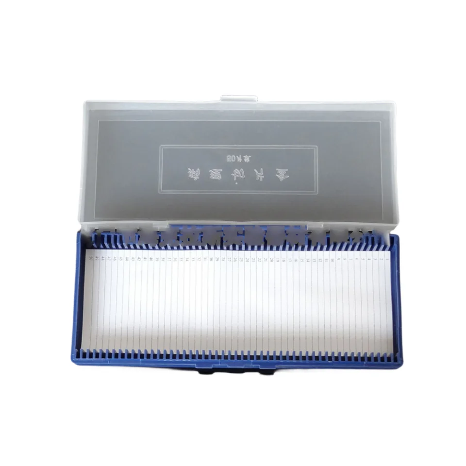 Microscope Slide Box Biological Pathology Holds Up to 50Pcs Slides Bio Slice Box Slots Rectangular Microscope Glass Slide Box 1X