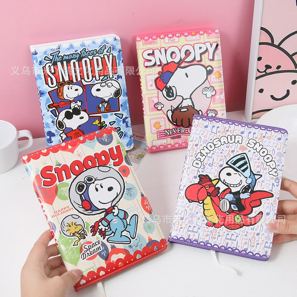 New Snoopy A5 Notebook, Cartoon 32K Single-Row Color Page Ruled Paper, Student Planner and Note-taking Stationery