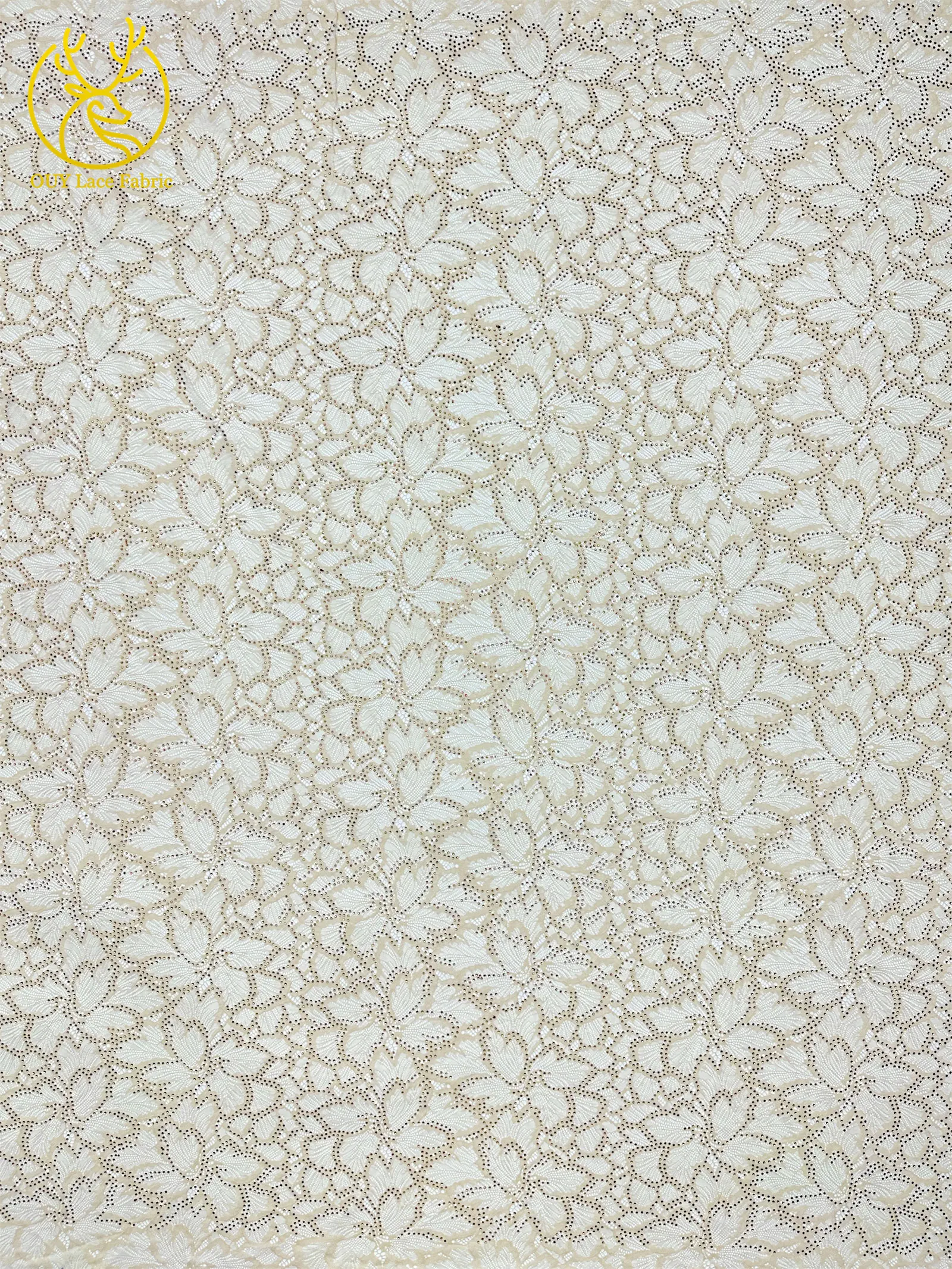 Nigerianischer Glasdiamant-Tüll-Spitzenstoff, französische Pailletten-Spitze, afrikanischer Spitzenstoff für Partykleid, Hochzeitskleid, 5 Yards – Detail 9