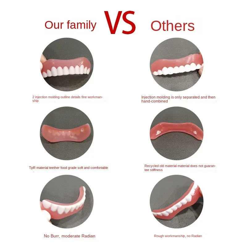 الأسنان الكاذبة سيليكون القشرة العلوية السفلية الضحك المثالي 2026 أطقم الأسنان لصق الأسنان وهمية الأقواس مريحة الأسنان تقويم الأسنان