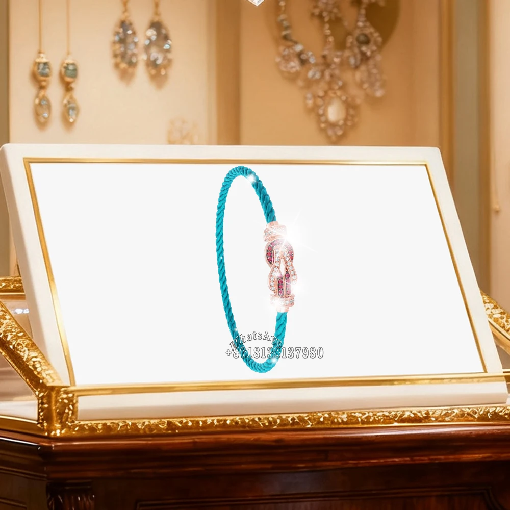 Gryan 2025 جديد 925 فضي ملون كامل الزركون متوسط Lnfinite الحظ سوار الإناث ملابس يومية هدايا الحفلات زوجين مجوهرات فاخرة