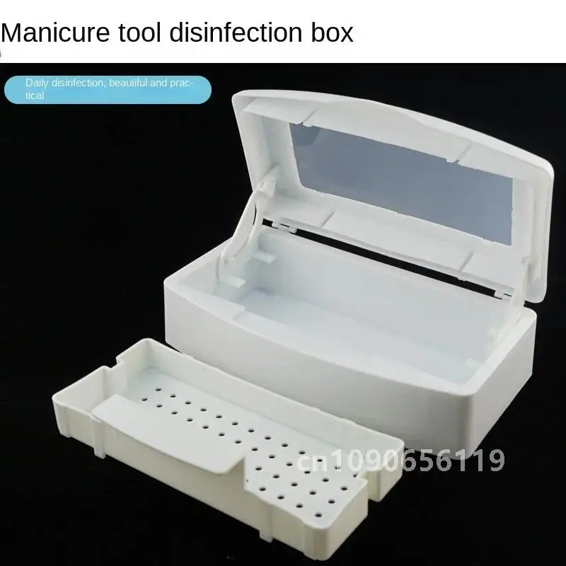 Nail Sterilizer Tray Disinfection Box Sterilizing Clean Nail Art Salon Manicure Implement Sanitize Tool Equipment Cleaner Tools