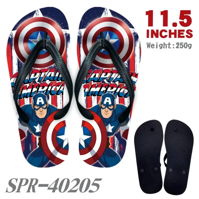 Marvel Peripheral Slippers Superhero Cartoon Clip Foot Slippers Fashionable Trend Sandals Creative Leisure Home Shoes Flip-flops