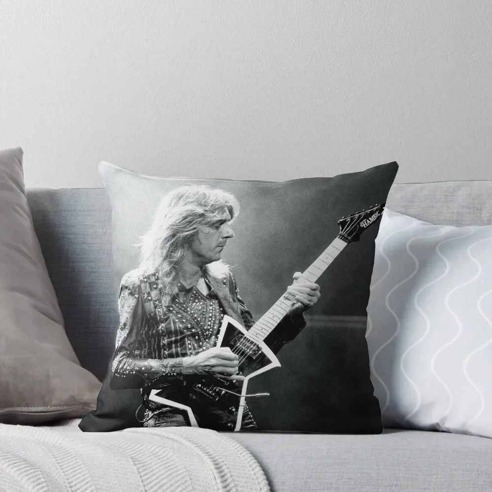 Glen Tipton - Judas Priest - BW Photograph Throw Pillow Christmas Covers Sofa Cushion Cover Cushions pillow