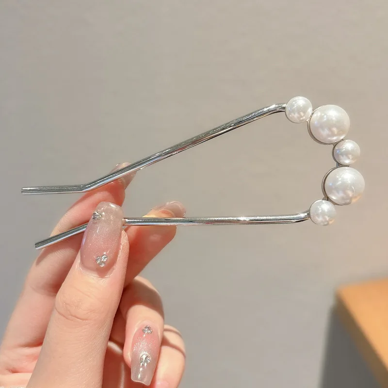 Metall U-Förmigen Haar Gabel Kämme Perle Quaste Haar Sticks Haar Clip Haarnadeln Frauen Mädchen Haar Zubehör Ornament Styling werkzeug – Detail 6