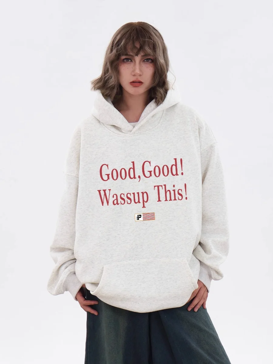 

2024 autumn and winter new trendy brand letter printing sweater trendy brand sweater loose casual pure cotton long-sleeved top