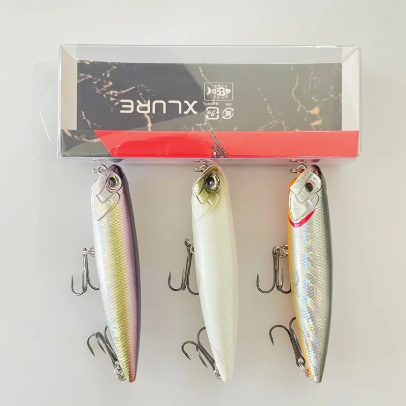 LURETV اليابان DUO نفس النمط إغراء قلم رصاص عائم 85F سطح الماء كائن صغير طعم مزيف 3 قطعة