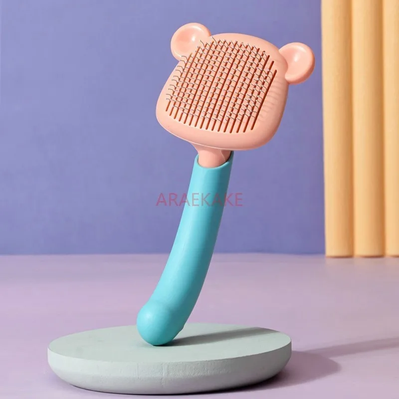 Hot selling Little Flower Meow Cat Needle Comb Dog Hair Removal Massage Comb Pet Cleaning Beauty Bath Brush Supplies