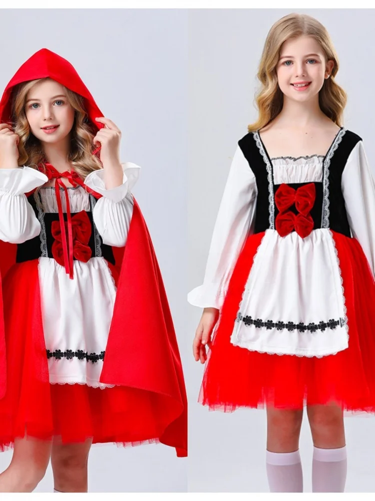 

loween Little Red Riding Hood Play Stage Cos Fly Matching Big Bad Wolf Costumes Children's Day Fairy T S