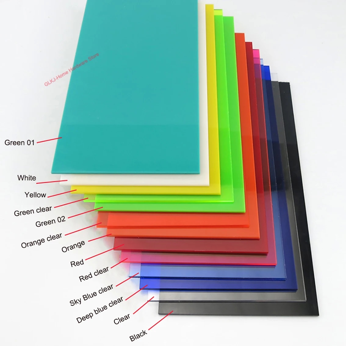 1Pcs 100*200mm Colored Plastic Sheet Thick 2.3mm Plastic Board For DIY Building Model Craft Picture Frame Processing