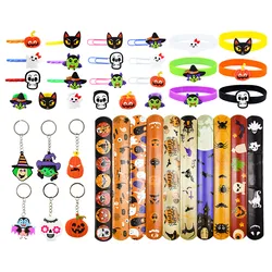 Halloween Kid Favor Toy Gift Jewelry Ring Bracelet Wristband Skull Pumpkin Bat Pinata Filler Carnival Prize Halloween Decoration