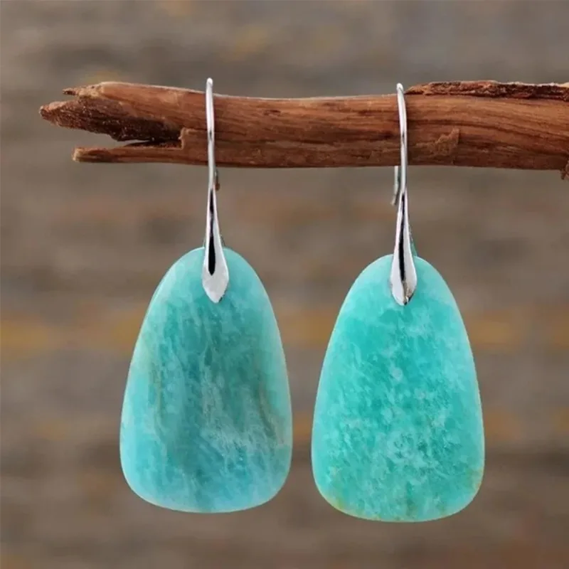 

New Fashion Imitation Turquoise Earrings for Women Gorgeous and Elegant Pendant Earrings Jewellery Summer Party Accessories Gift