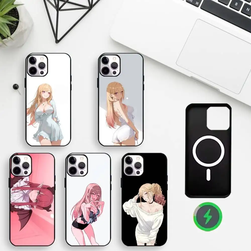 

M-My Dress-Up Darling Phone Case For iPhone17,16,15,14,13,12,Wireless charging protective case soft cover