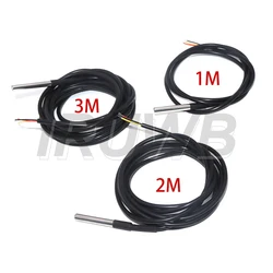 1PCS DS18B20 Waterproof Thread Temperature Probe Temperature Sensor Stainless Steel Package 1/2/3/5/10Meter For Arduino
