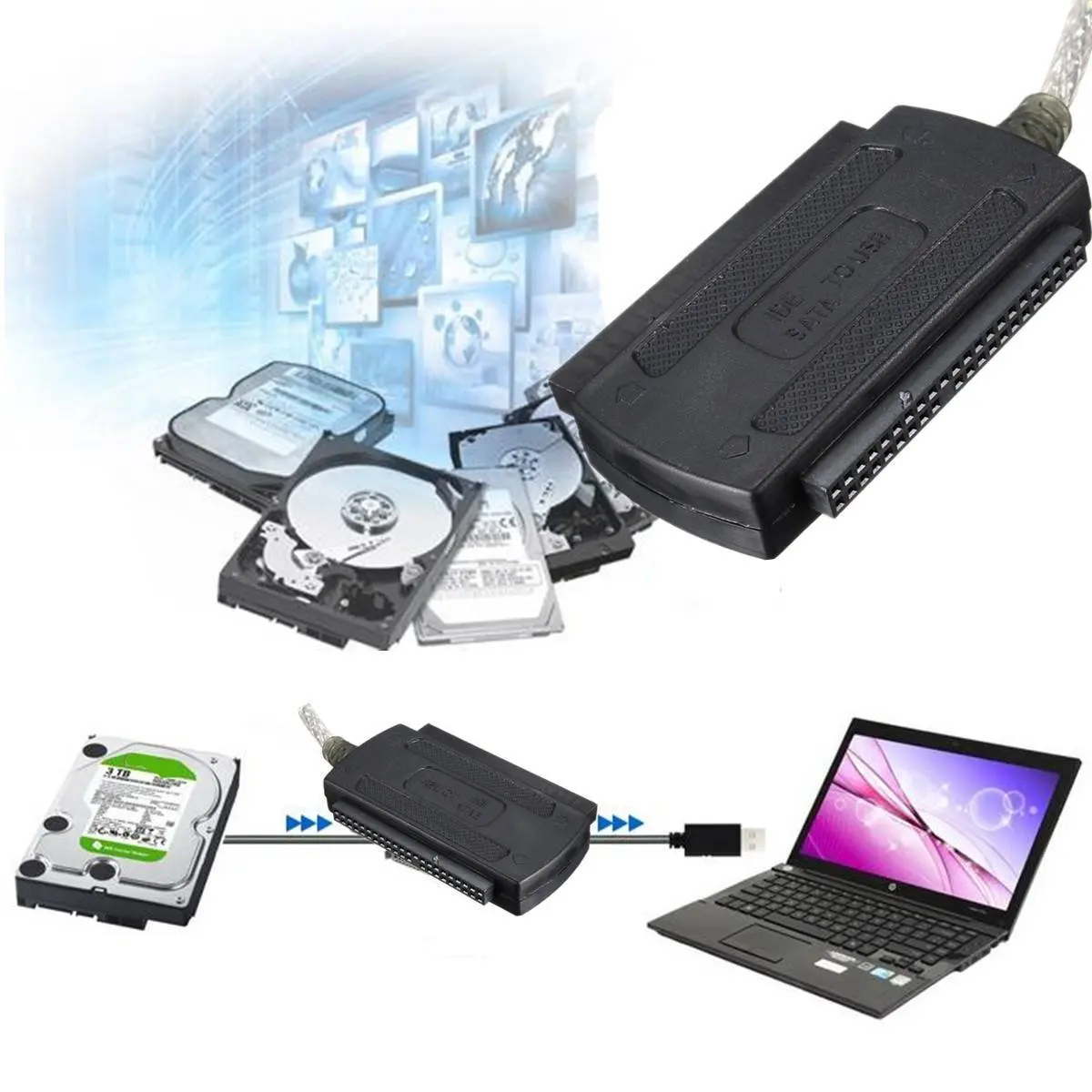 USB 2.0 Male to IDE SATA 2.5 