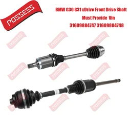 Front Axle Drive Shaft Assembly With Constant Velocity Universal Joint For BMW 5 Series G30 G31 G38 xDrive 2017-2023 31609884747