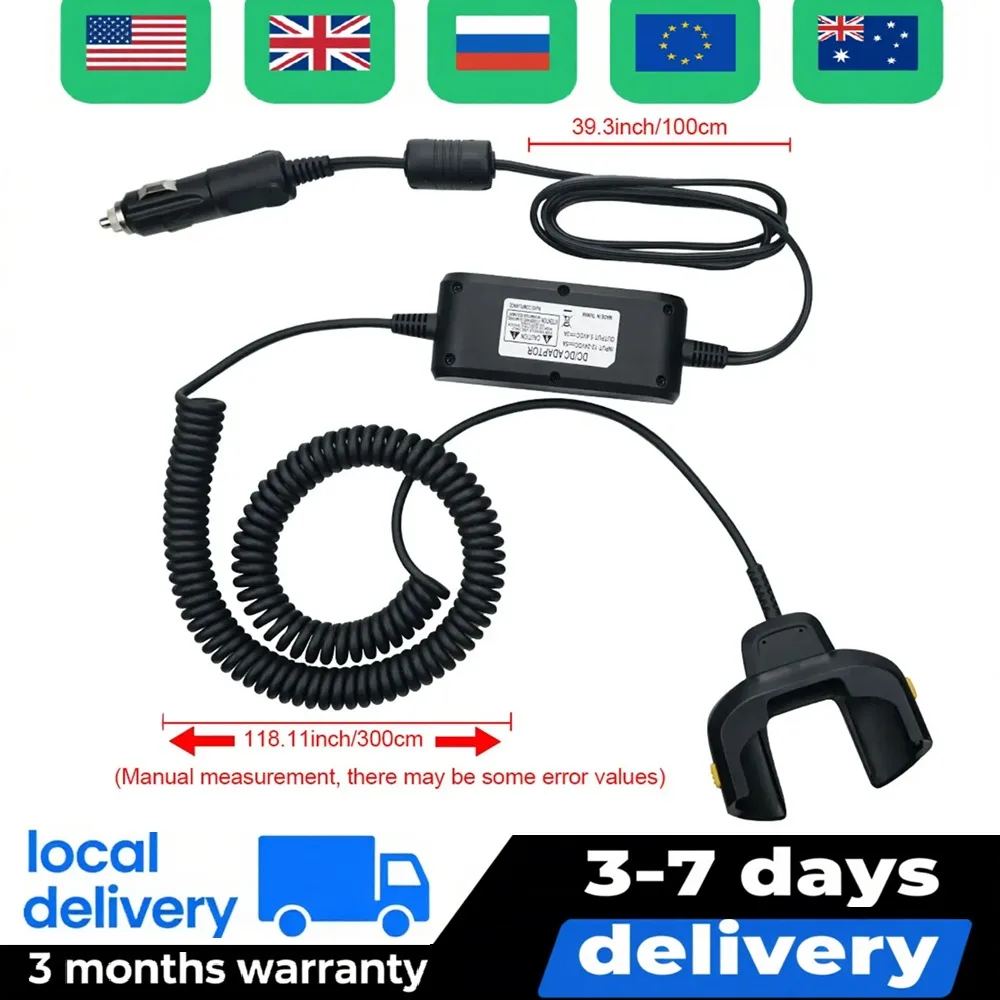 

1pack Vehicle Charger Cable For Zebra TC70 TC75 TC72 TC77 TC75x CHG-TC7X-CLA1-01
