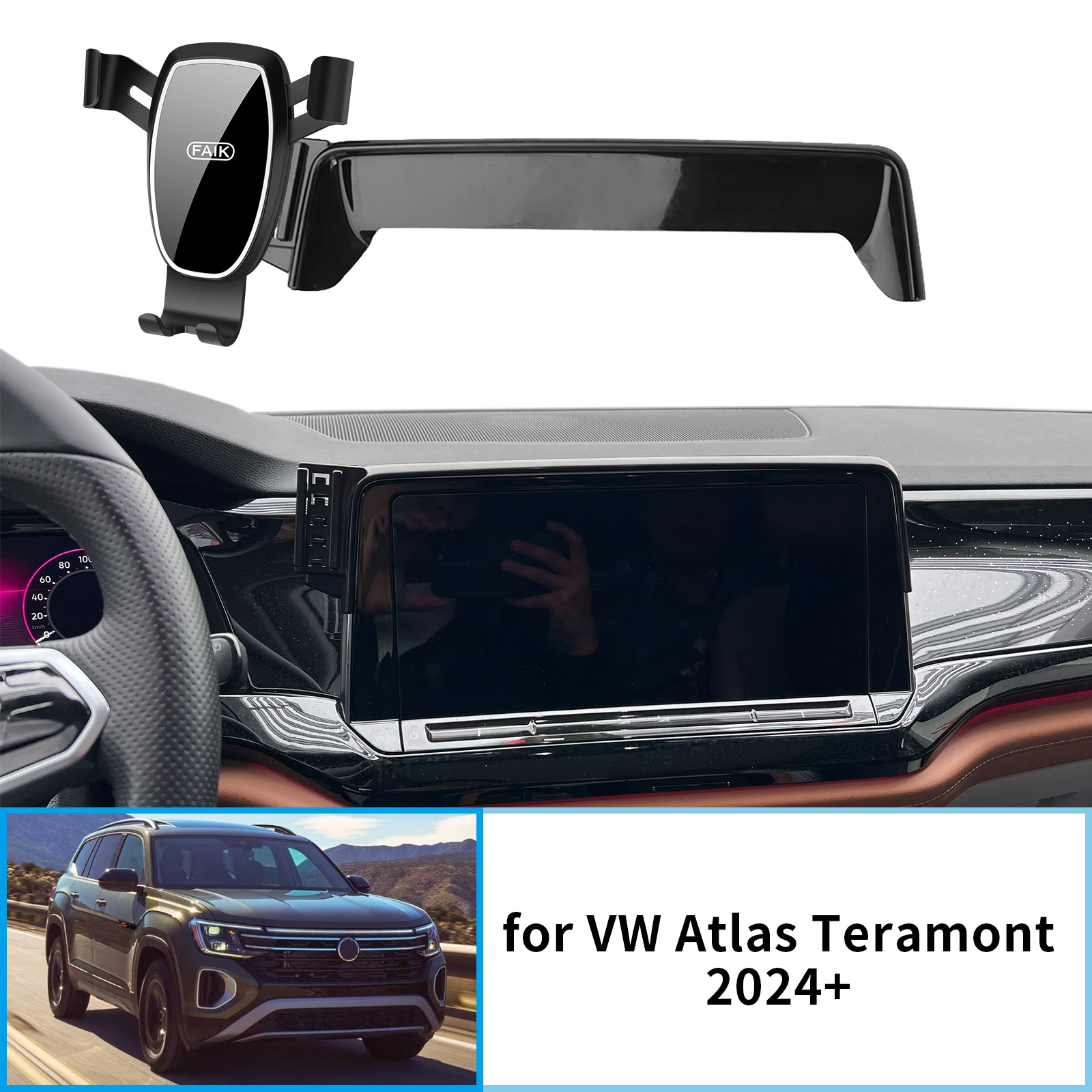 

for VW Atlas Teramont 2024 2025 CROSS GPS Bracket Navigation Stand Auto Accessories