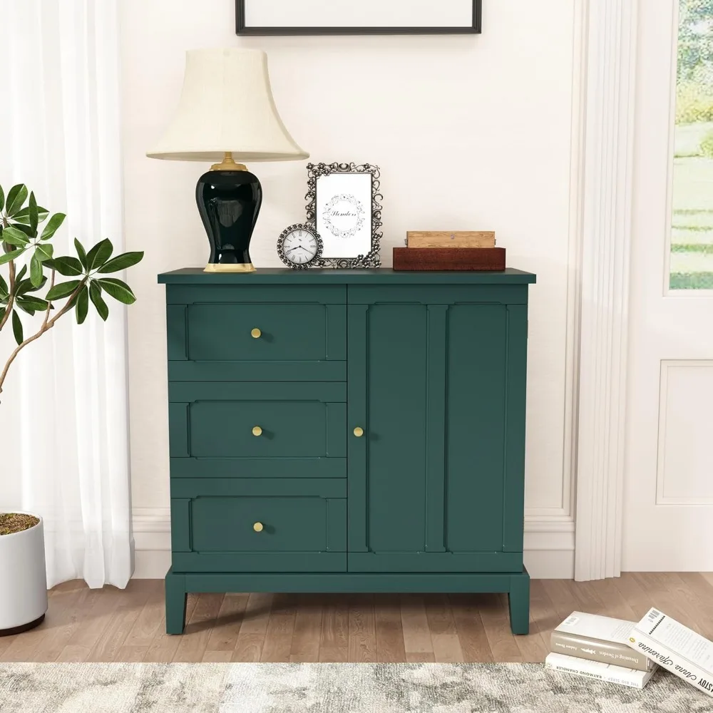 Armoire de rangement en bois avec étagères, armoire d'appoint avec 3 portes de proximité, buffet pour salon, entrée